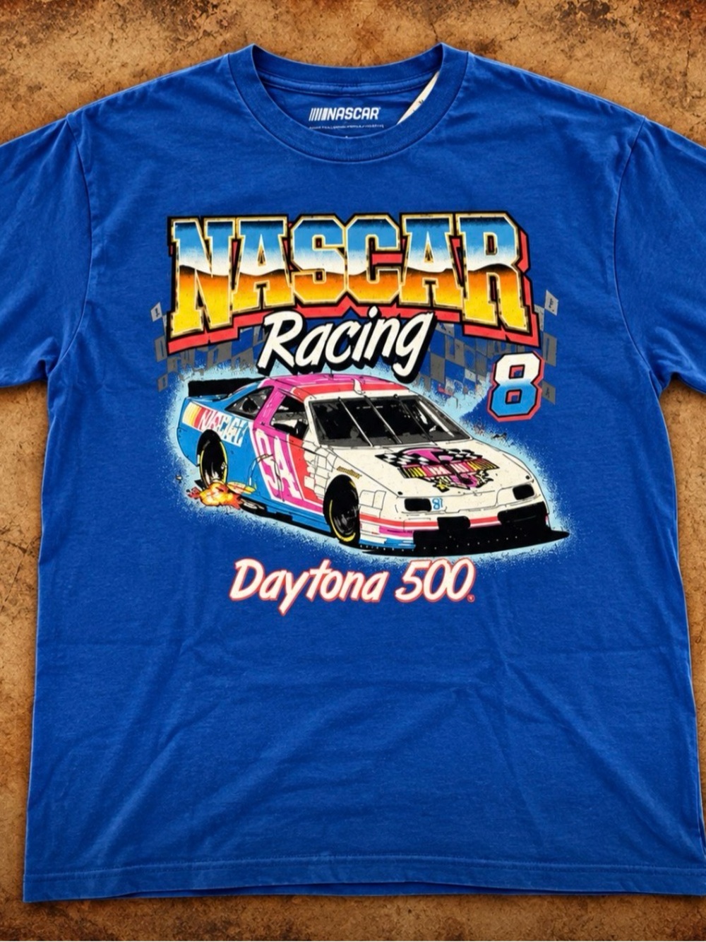 Nascar Blue Kids Daytona 500 Racing Graphic Tee